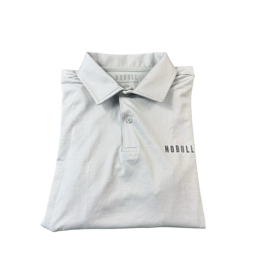NOBULL Gray Camo Performance S/S Polo Shirt Size M